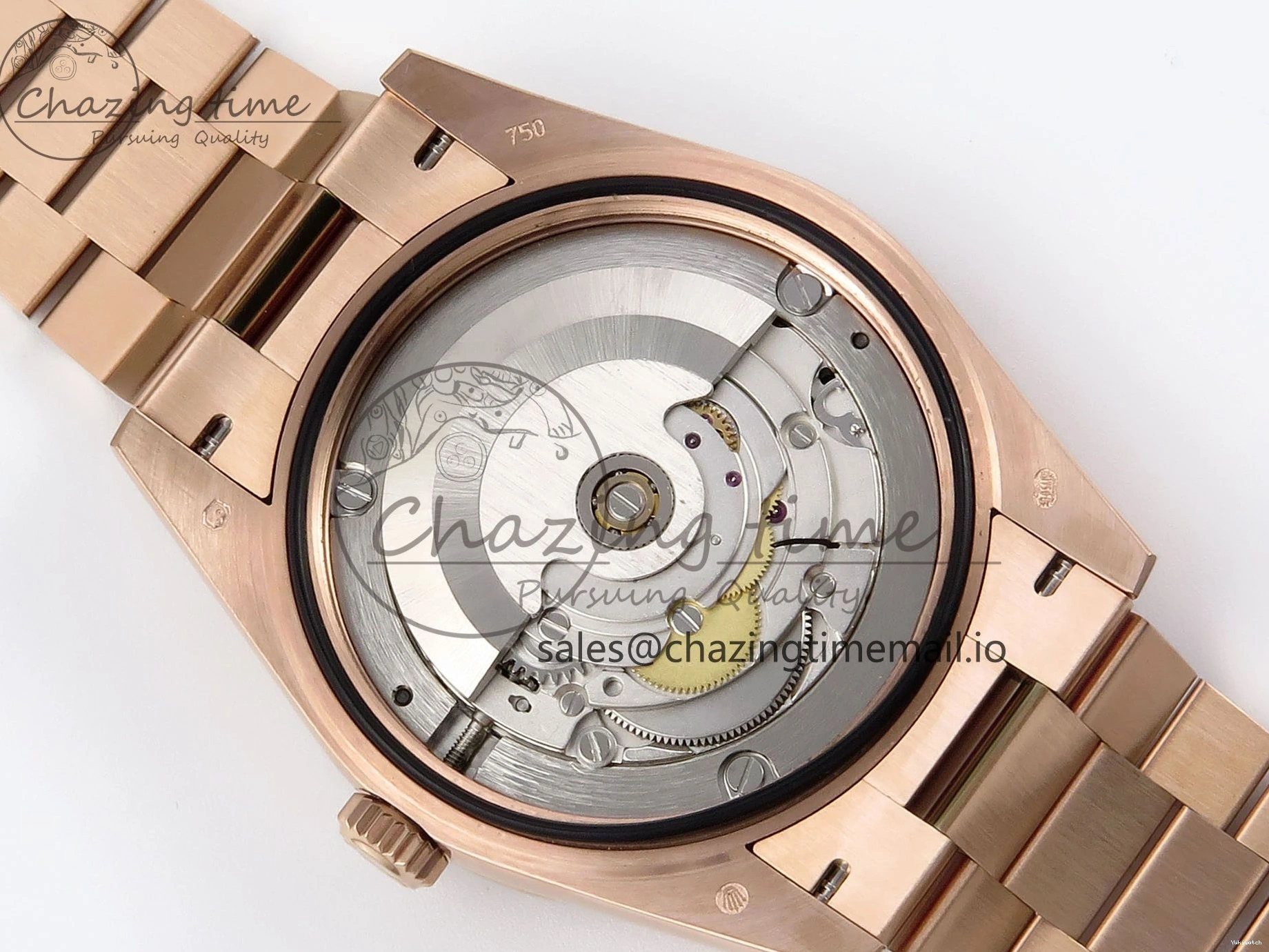 President Markers 228235 Edition Dial on Best Date Blue Bracelet Day VR2836 Diamonds Bezel QF Crystal 40 RG 1:1 0520